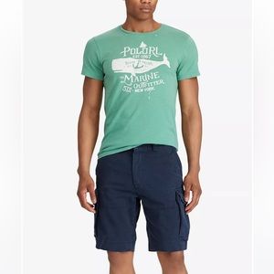 POLO RALPH LAUREN navy blue cargo shorts. Size: 38